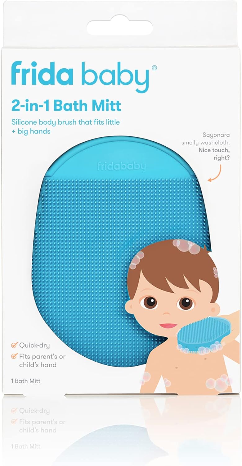 Frida Baby DermaFrida The Bath Mitt: Toddler Quick-Dry Body Bath Brush, Silicone, Replacement to Kid's Washcloth, Fits Both Parent or Child for Early Stage Development 7 71cMkj29tSL. AC SL1500