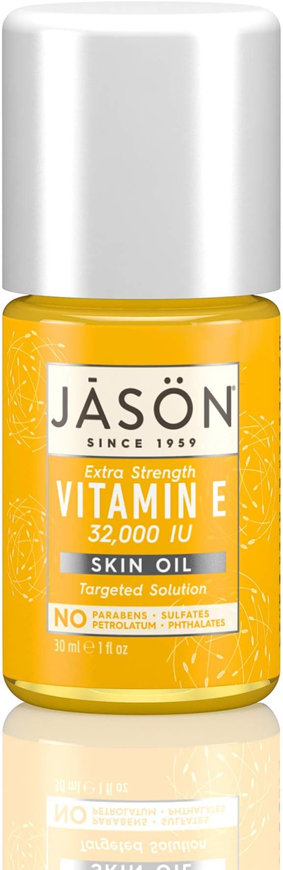 Jason Extra Strength Vitamin E 32000 Iu Skin Oil | Targeted Solution Skin Moisture | No Parabens, Artificial Colors, Petrolatum, Sls, Phthalates & Fragrance | 30 Ml