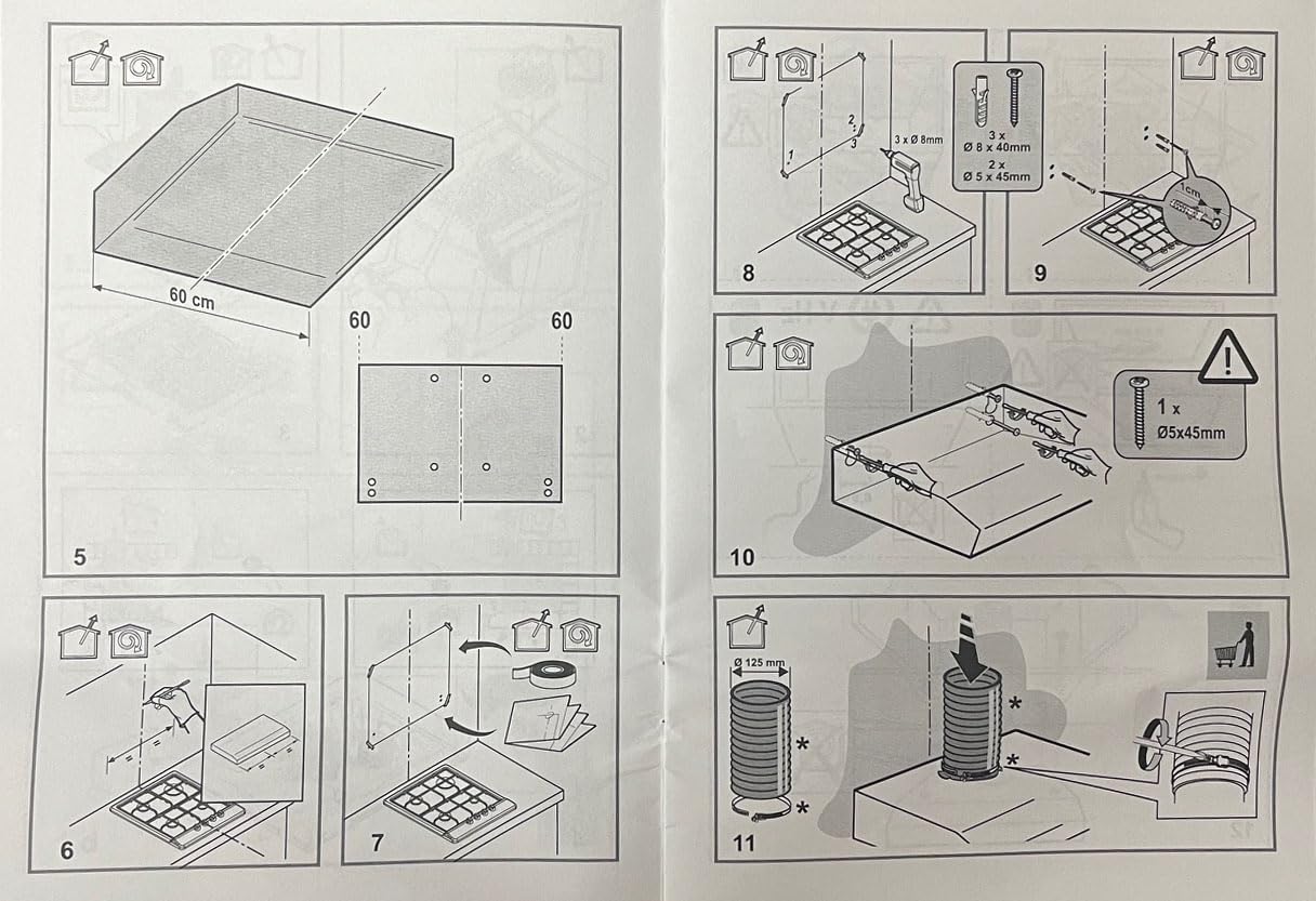 Franza Cappa da incasso per Indesit ISLT 65 LS X compatta, elegante e realizzata in acciaio inox da 60 cm. sia filtrante che aspirante - 3 velocità selezionabili - altezza di soli 7,7 cm.