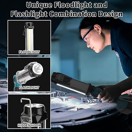 Miniatura 3 de Luz de trabajo LED de 2000LM para Makita 18V LXT batería de litio, linterna de 25W para camping, reparación de automóviles, iluminación de