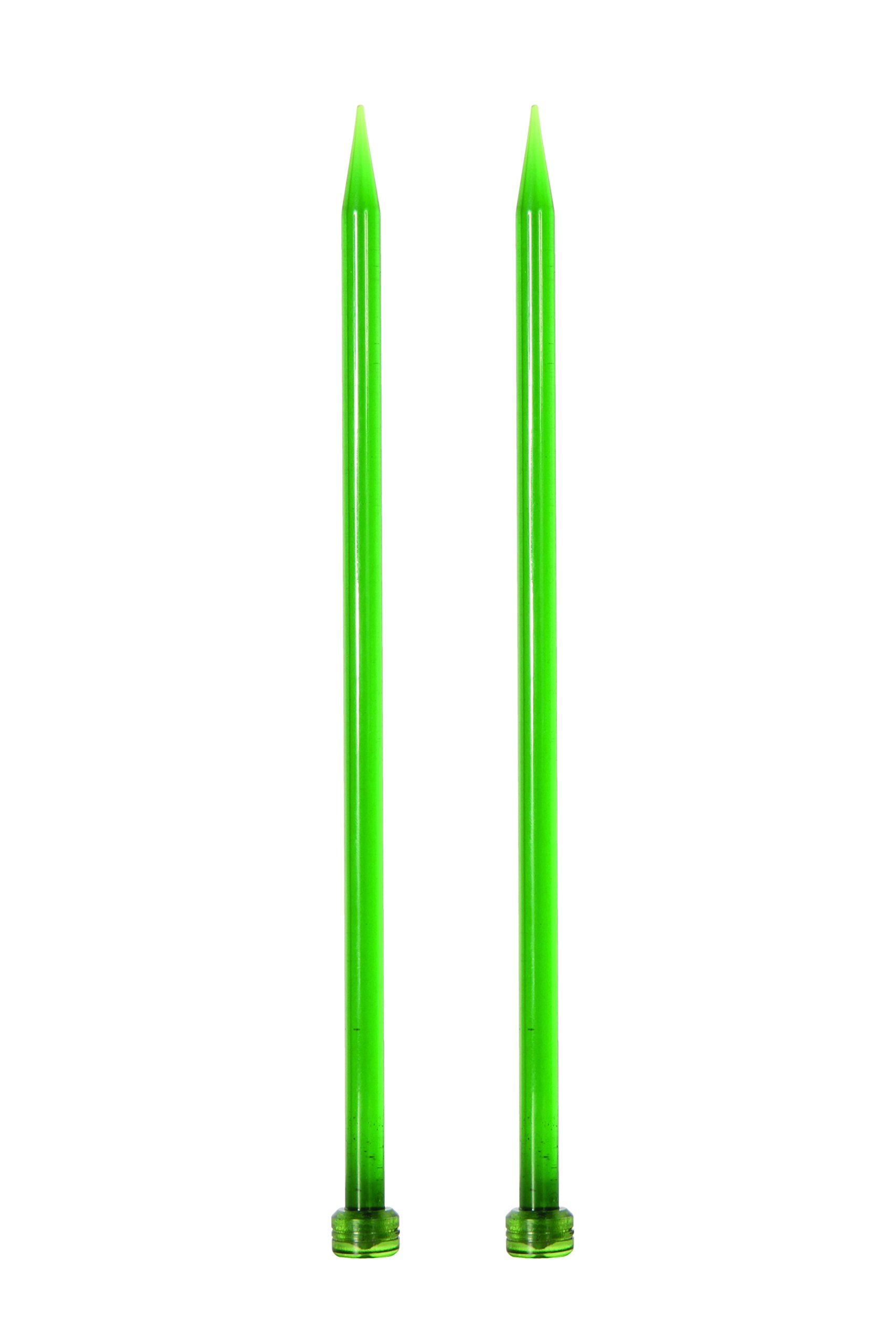 KnitPro Trendz Single Pointed Needles 12" (30cm), Green, 9.00mm