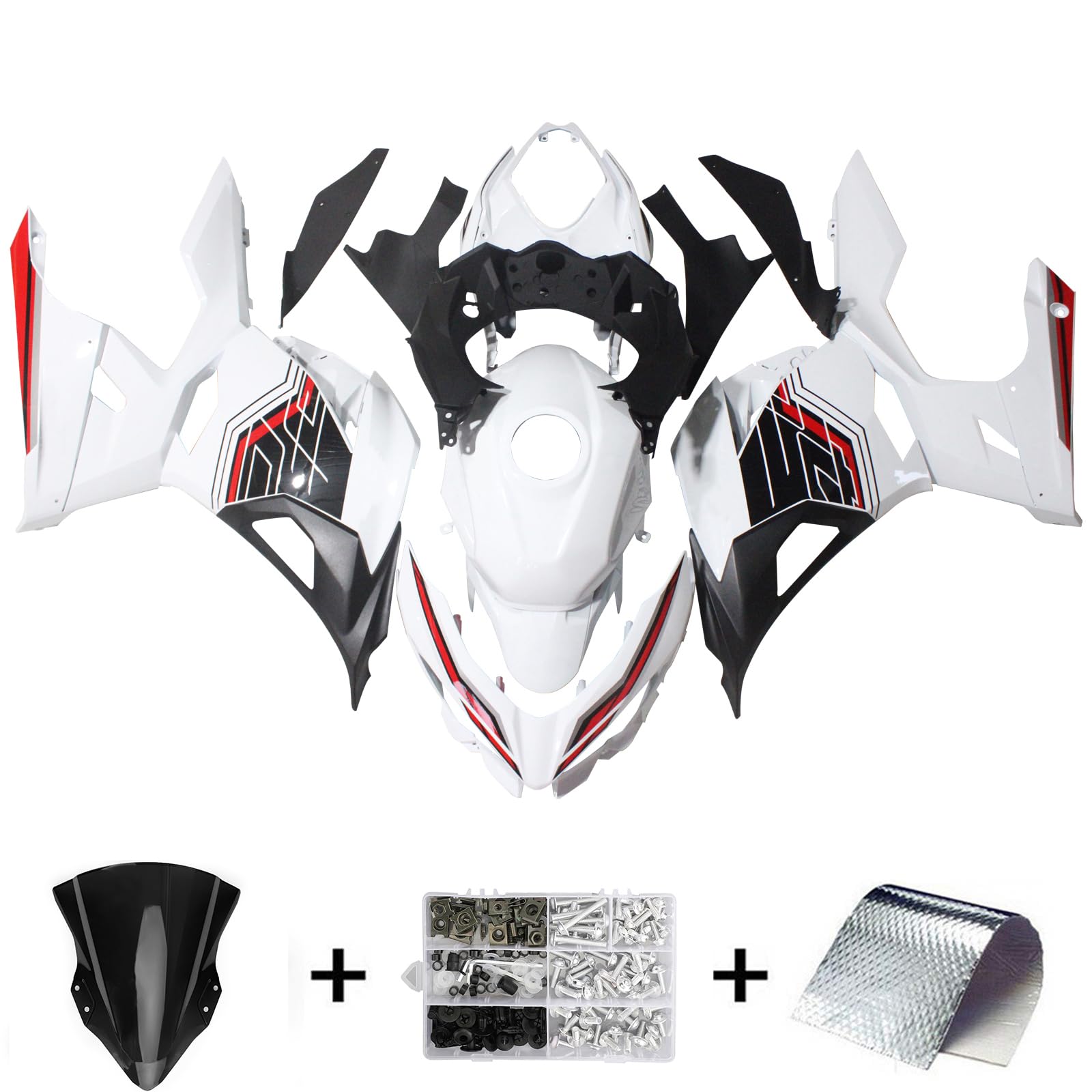 Amazon | Viprh Ninja400 カウル バイクフェアリングキット 適用 