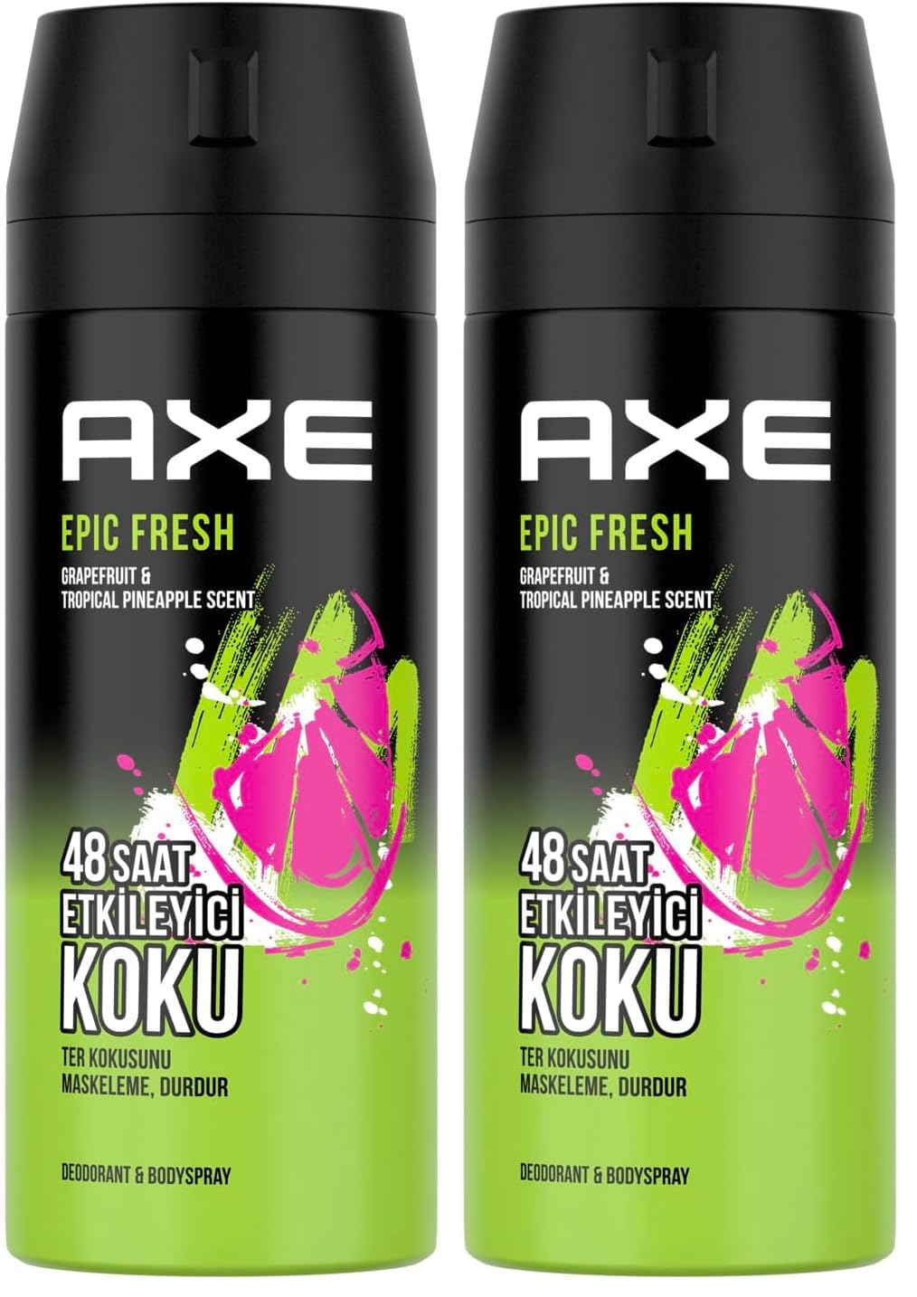 Axe Erkek Deodorant Sprey Epic Fresh 150 ml 2li paket
