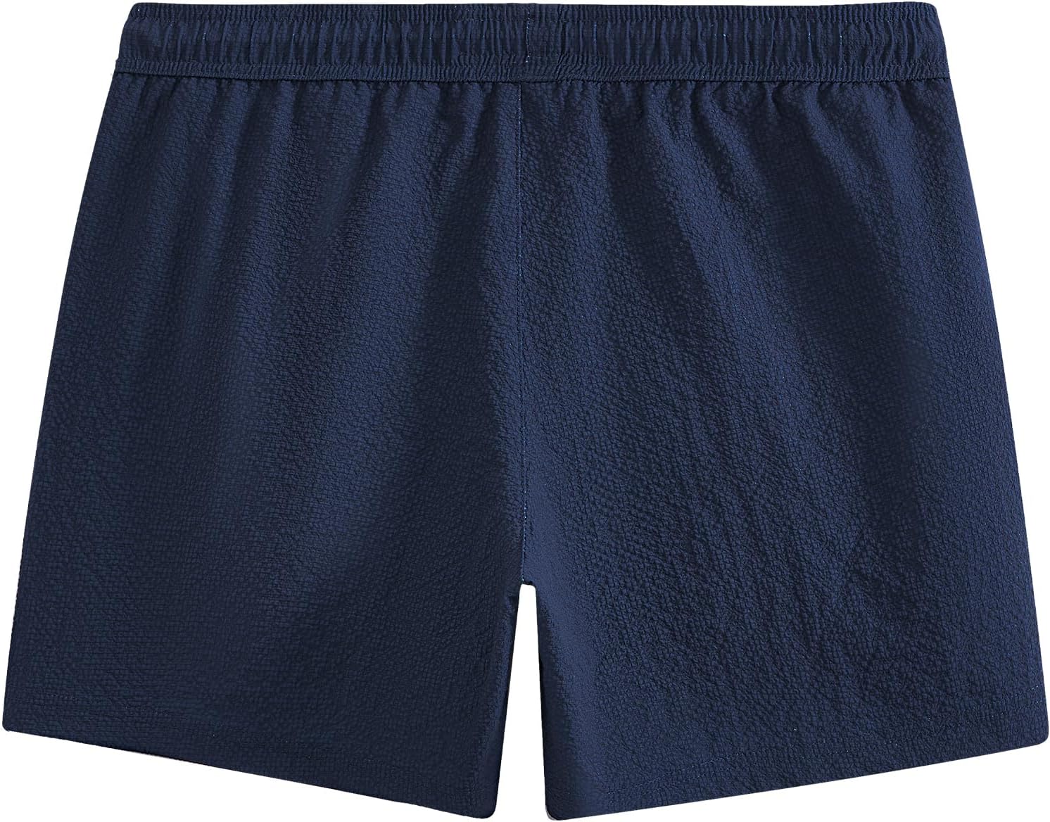 maamgic Men's Swim Trunks 5.5 inch Seersucker 2 in 1 Beach Shorts Quick Dry Bathing Suits with Compression Liner