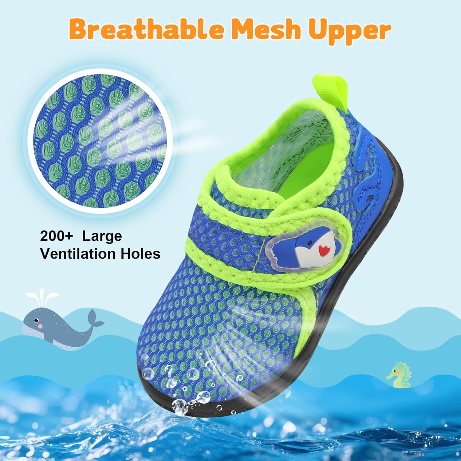 JOINFREE Baby Water Shoes Toddler Boys Girls Sandals Baby Lightweight Beach Swim Pool Shoes Kids Barefoot Quick-Dry Auqa Socks Infant First Walking Shoes - Image 3