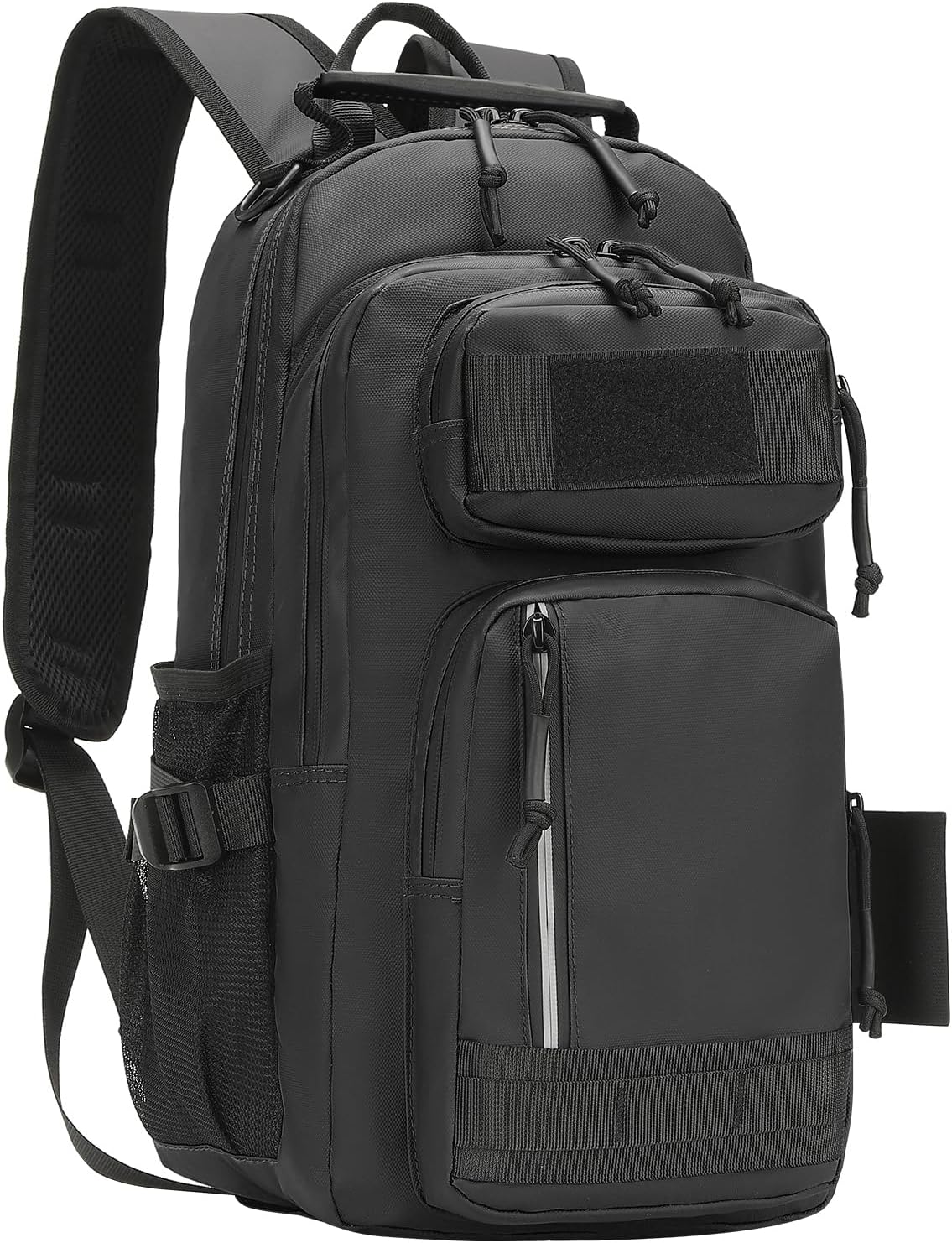 35L Fishing Backpack with Rod Holder, Waterproof Tackle Backpack, Sling Crossbody Fishing Bag for Fishing Camping Hiking Hunting, Orange