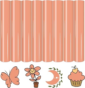 HTVSTD Peachy Pink Boho HTV Heat Transfer Vinyl 8pcs 1210in Iron on Vinyl