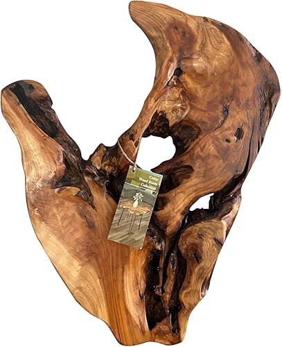 WELLAND Adornos decorativos de pared de madera de cedro, decoración colgante, decoración de forma irregular para el hogar, sala de estar, dormitorio