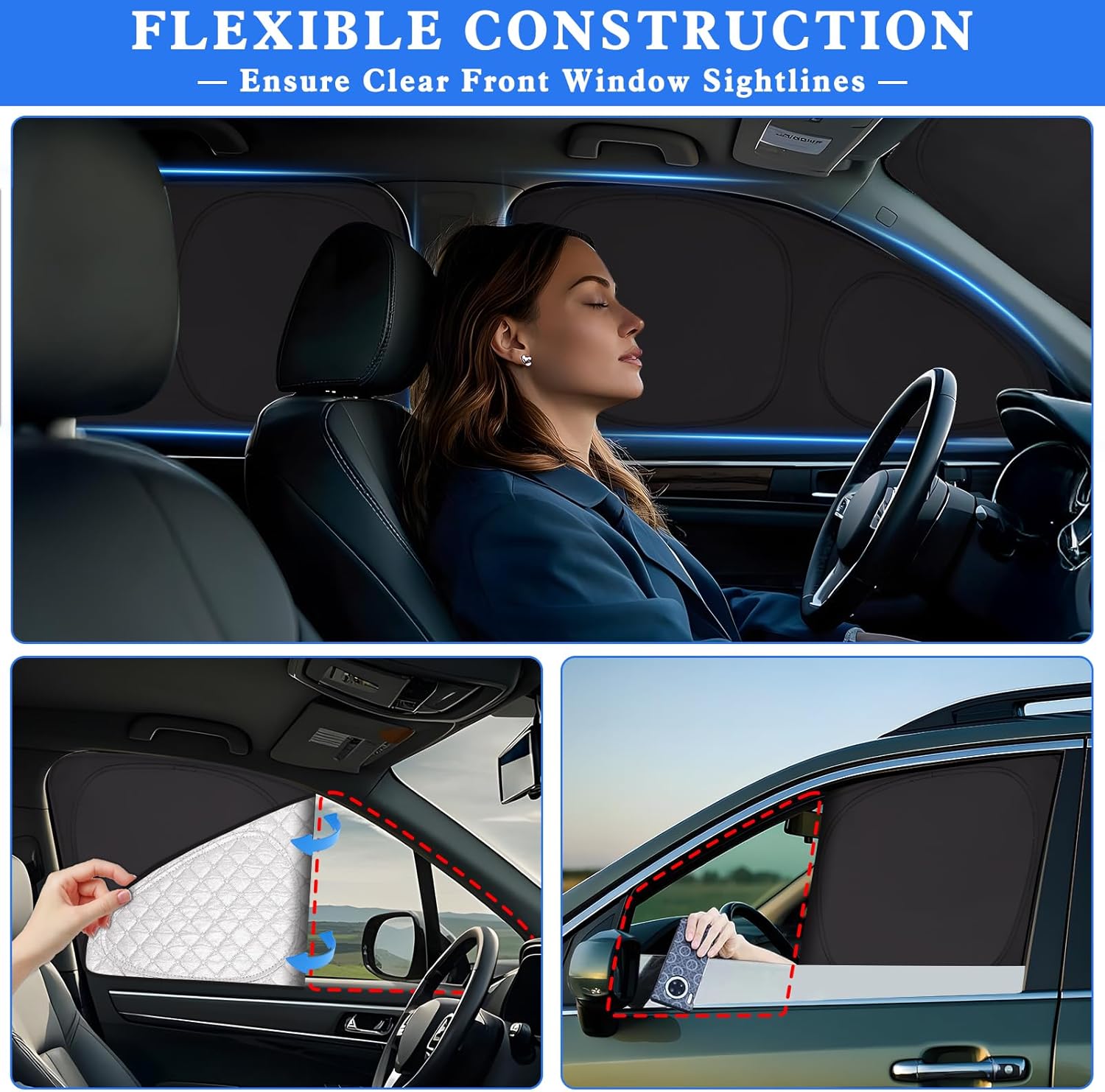 ZATOOTO Outback Car Window Shades 2020-2024, Sun Shade for Side Window Front & Rear Windshield and Triangular Window Shade Privacy UV Ray Sun Blocker Heat Insulation for Camp Nap Long Time Parking