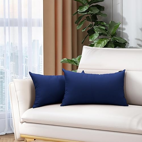 Vista 372 de Thmyo Paquete de 2 fundas de almohada cuadradas decorativas de algodón, fundas de almohada de sublimación en blanco, fundas de cojín blancas