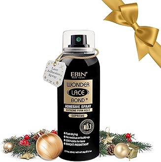 Wonder Lace Bond Adhesive Spray Supreme 2.7 Oz by EBIN NEW YORK – Quick-Dry & Sweat-Resistant – Clear Wig Glue for Front Lace Wig Application – Gift Set (2 Pack)