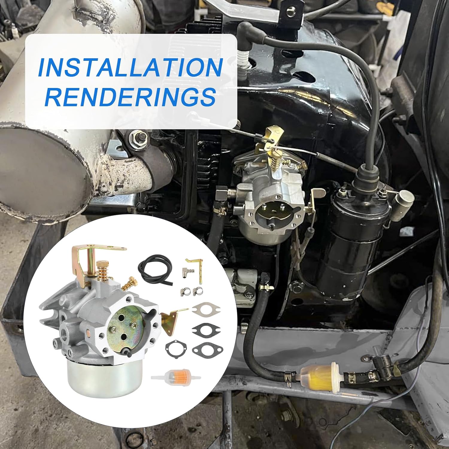 4785323-S Carburetor Replacement For Kohler K241 K301 M10 M12 10HP 12HP Cast Iron Engines Club Cadet Carb, Replace 47-853-23-S