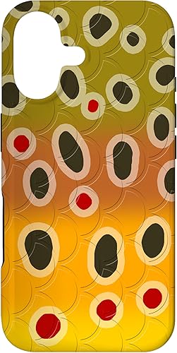 Marrón trucha patrón pescado arte trucha pesca mosca pesca regalo caso para iPhone 17