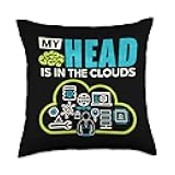 Tech Humor Cloud Engineer Dev Ops Developer T Shirt Throw Pillow