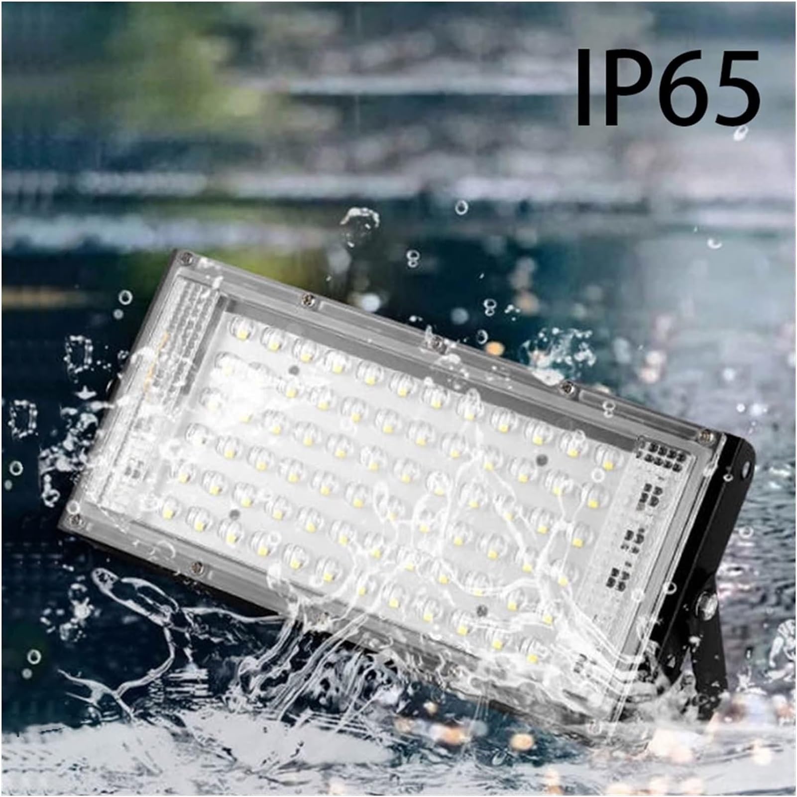 lampy solarne, Projektor do lampy ulicznej LED, zewnętrzny, IP65, ogrodu, na podwórko, garażu, drzwi(Flood Light X 1,WHITE 100W)