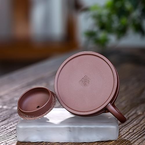 Miniatura 7 de Tetera Zisha fina de 8.5 onzas, tetera china de arcilla Yixing genuina con filtro, té caliente de hojas sueltas Yulong