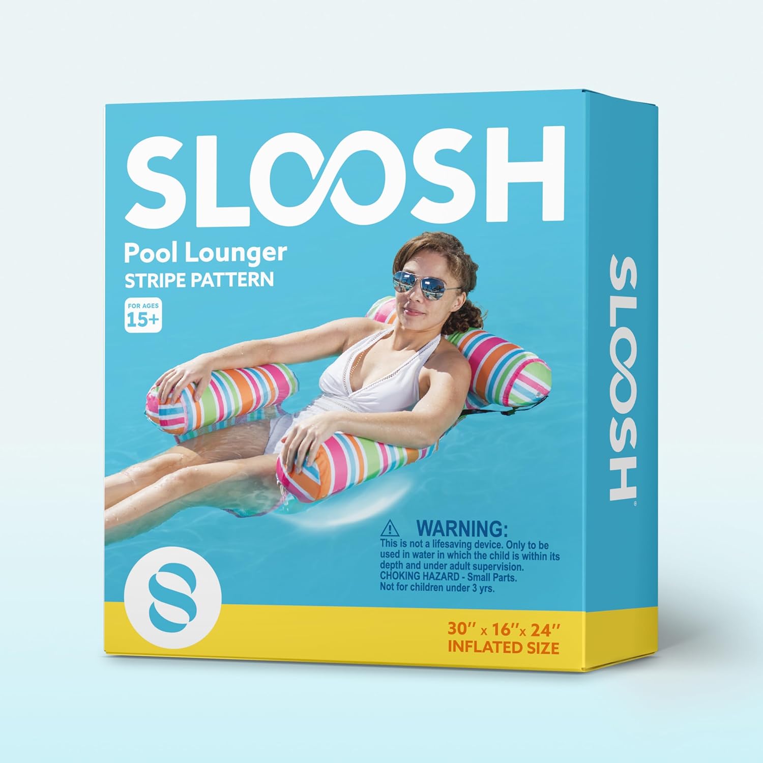 SLOOSH Pool Floats Chairs Adult, 3 Packs Inflatable Lounge Chairs,Blow up Pool Noodles Floats for Adults,Water Floating for Beach Party Summer Water Fun