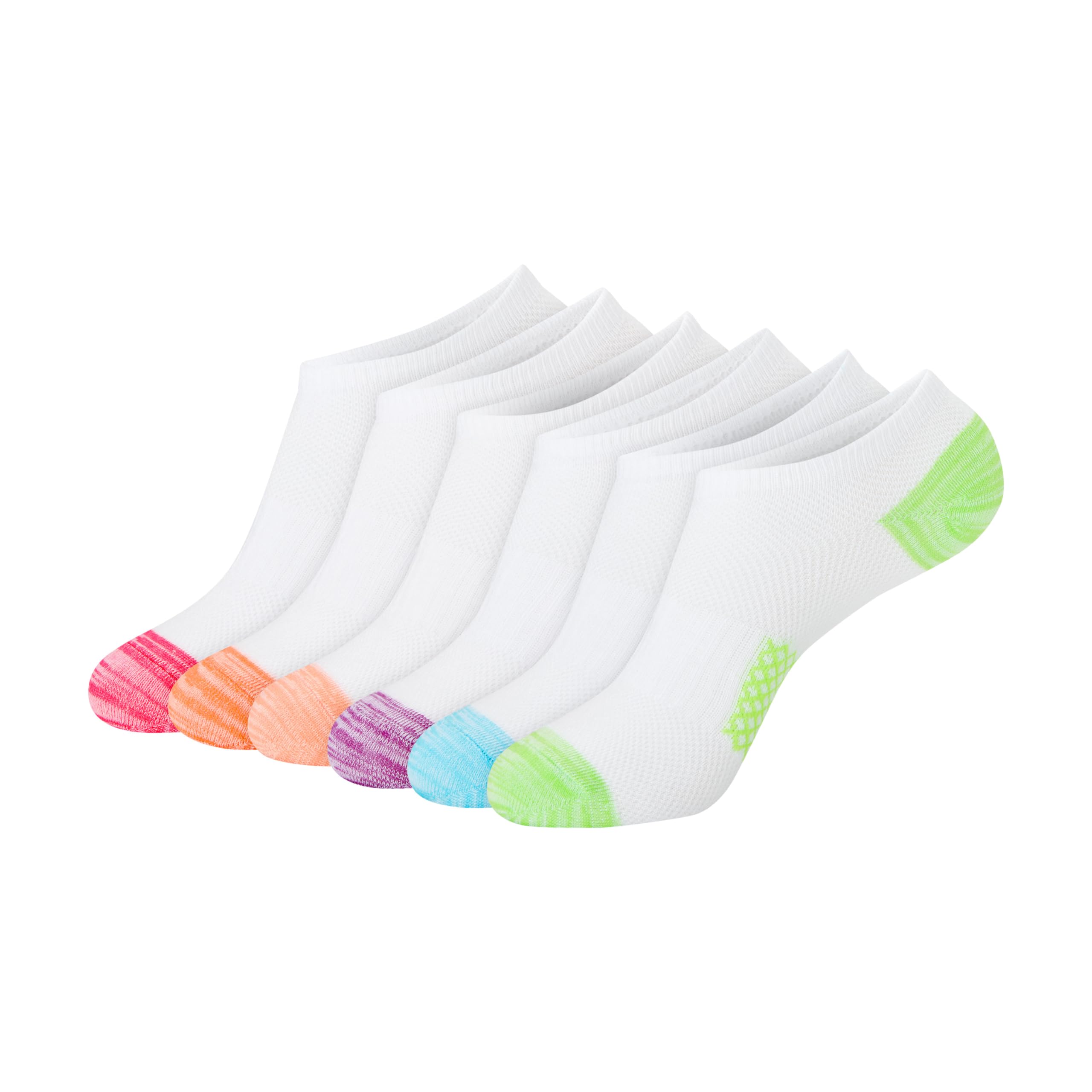 Women's Socks, Lightweight Breathable Socks, No Show and Super No Show, 6-Pack