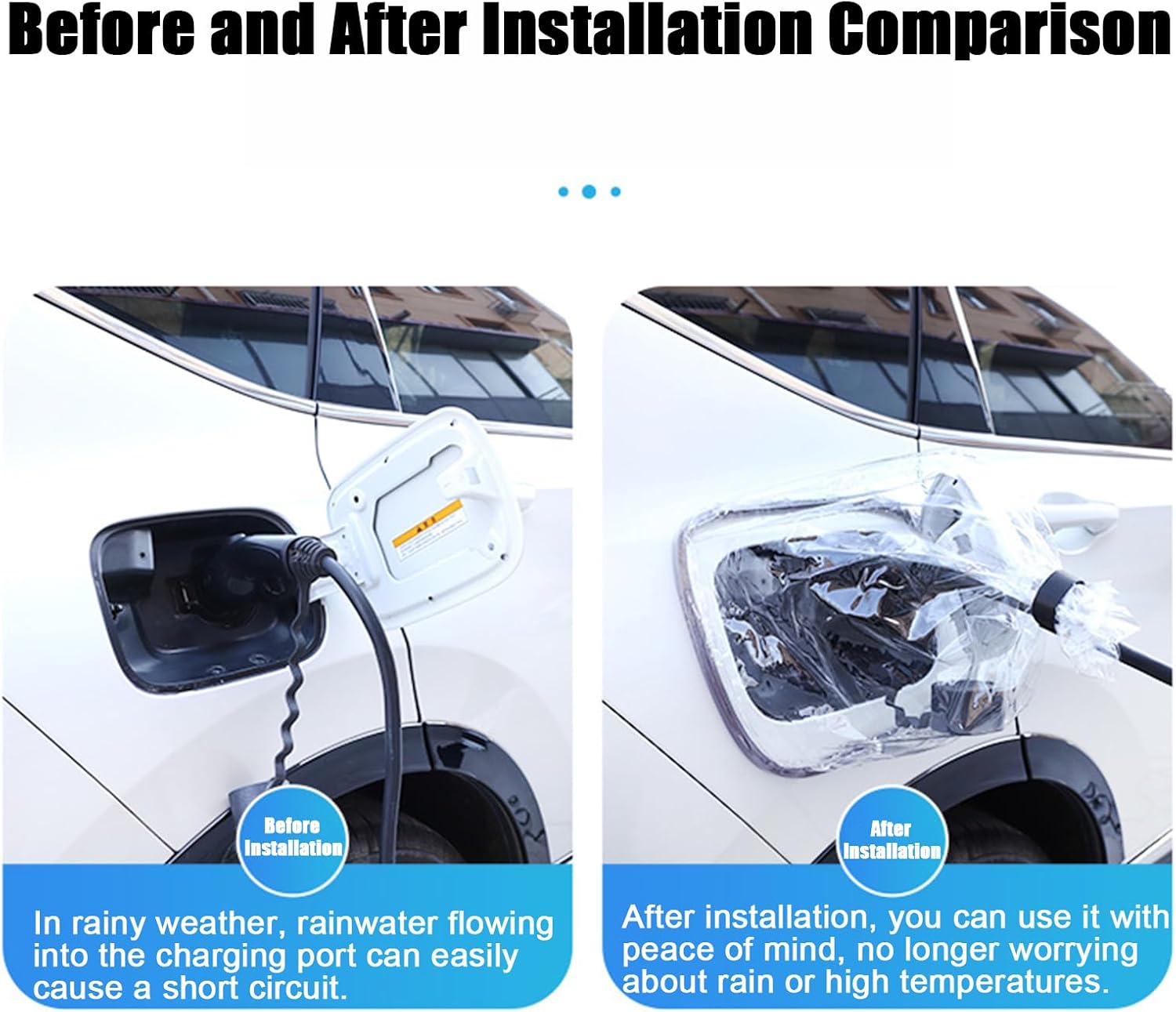 Magnetic EV Charger Cover for BMW X7 xDrive50e 2023-2026 EV Car Charger Port Cover for Outdoor Snow Rain UV All-Weather Protection,Silver-Diameter 35cm