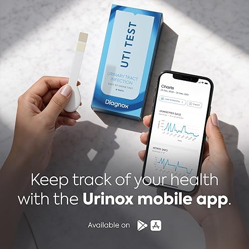 Miniatura 8 de Tiras de prueba UTI de Diagnox – Prueba de UTI para el hogar aprobada por la FDA-OTC para mujeres – Resultados claros y precisos, almohadillas