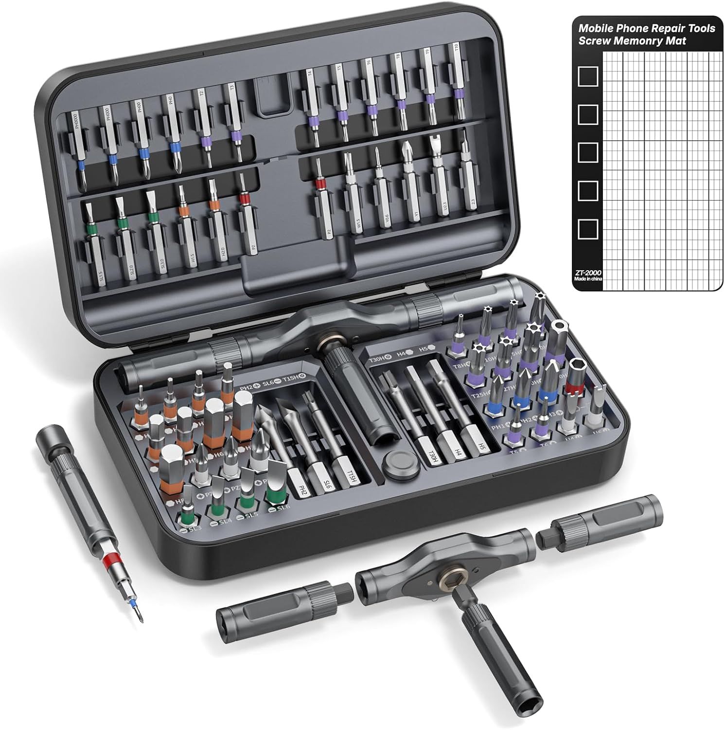 67 IN 1 Magnetic Ratchet Screwdriver Set with Detachable T Handle