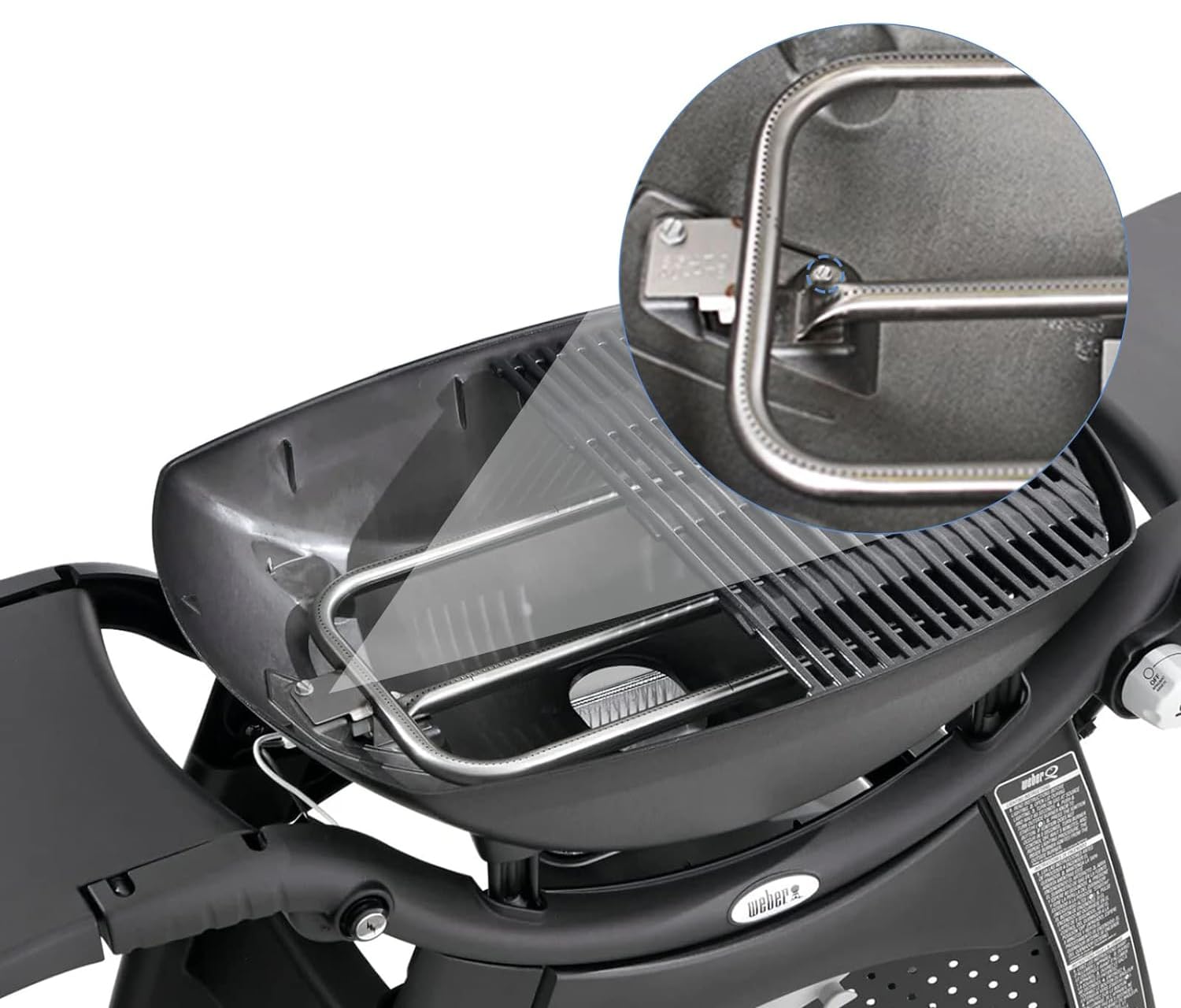 65032 Edelstahl Brenner Rohr für Weber Q300,Q320,Q3000,Q3200 Series Gasgrills,Brenner Tube für Weber 404341 424001 426001 57060001 57067001 Modellnummer,Brenner Ersatzteil 60036 13122 80385 80387