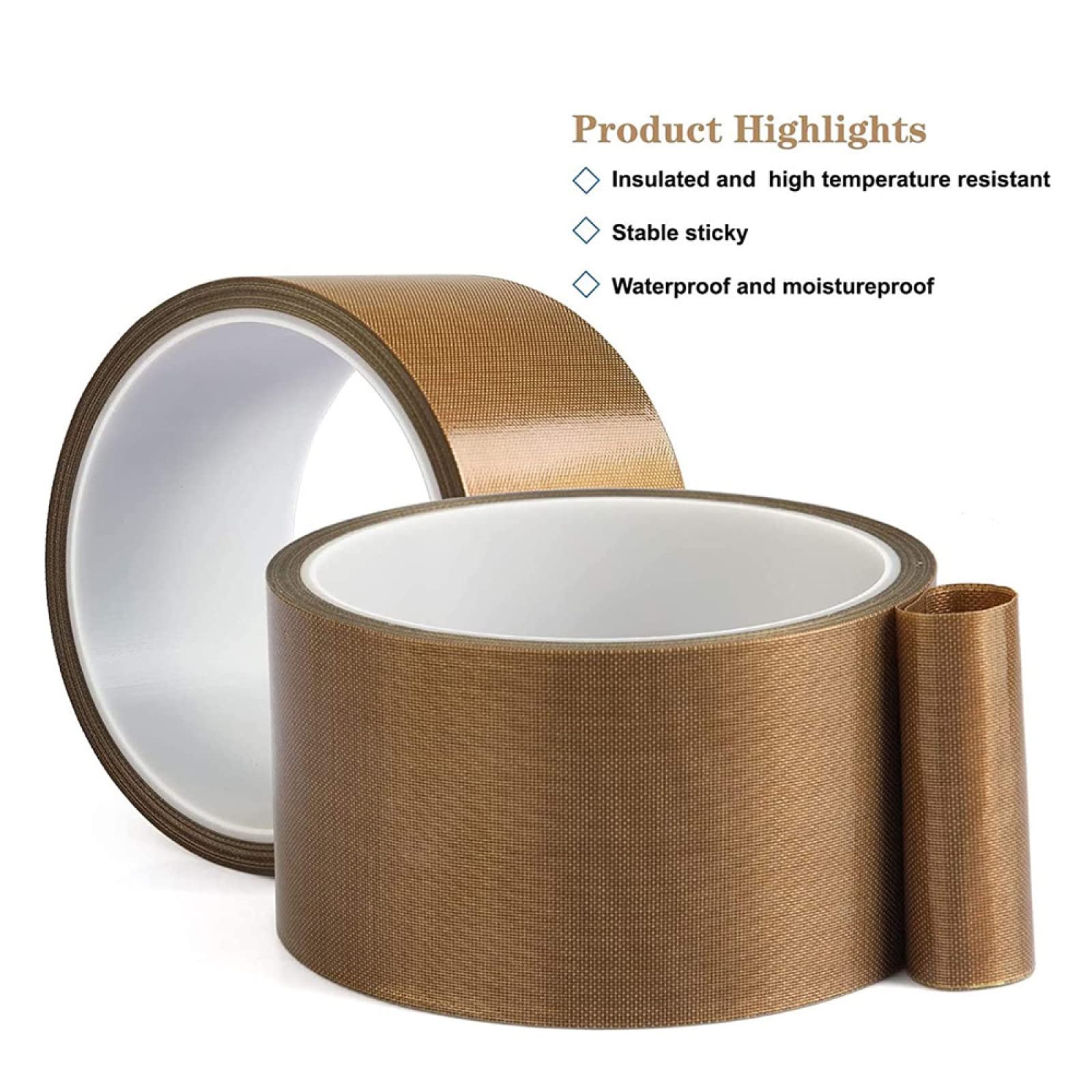 Cinta para altas temperaturas, Cinta de Teflón PTFE, autoadhesiva resistente a altas temperaturas, 10m, 0,18mm espesor, 150-300mm ancho(200mm)