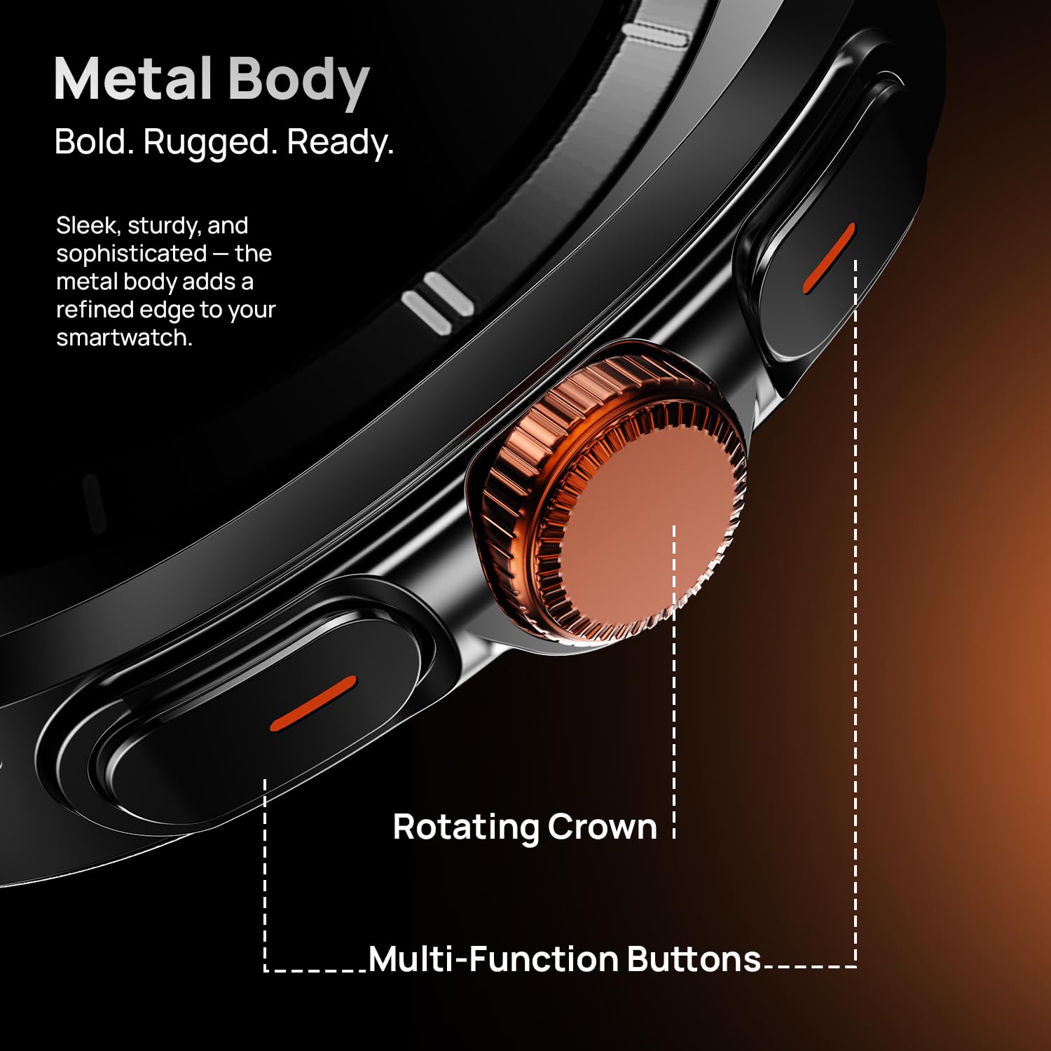 Fire-Boltt Axiom Round Smart Watch 1.43″ Super AMOLED Display with Always‑On Mode, Bluetooth Calling, Rotating Crown, SPO₂ & Heart Rate Monitor, IP67 Waterproof Silicone Smartwatch for Men - Black — Amazon image 6
