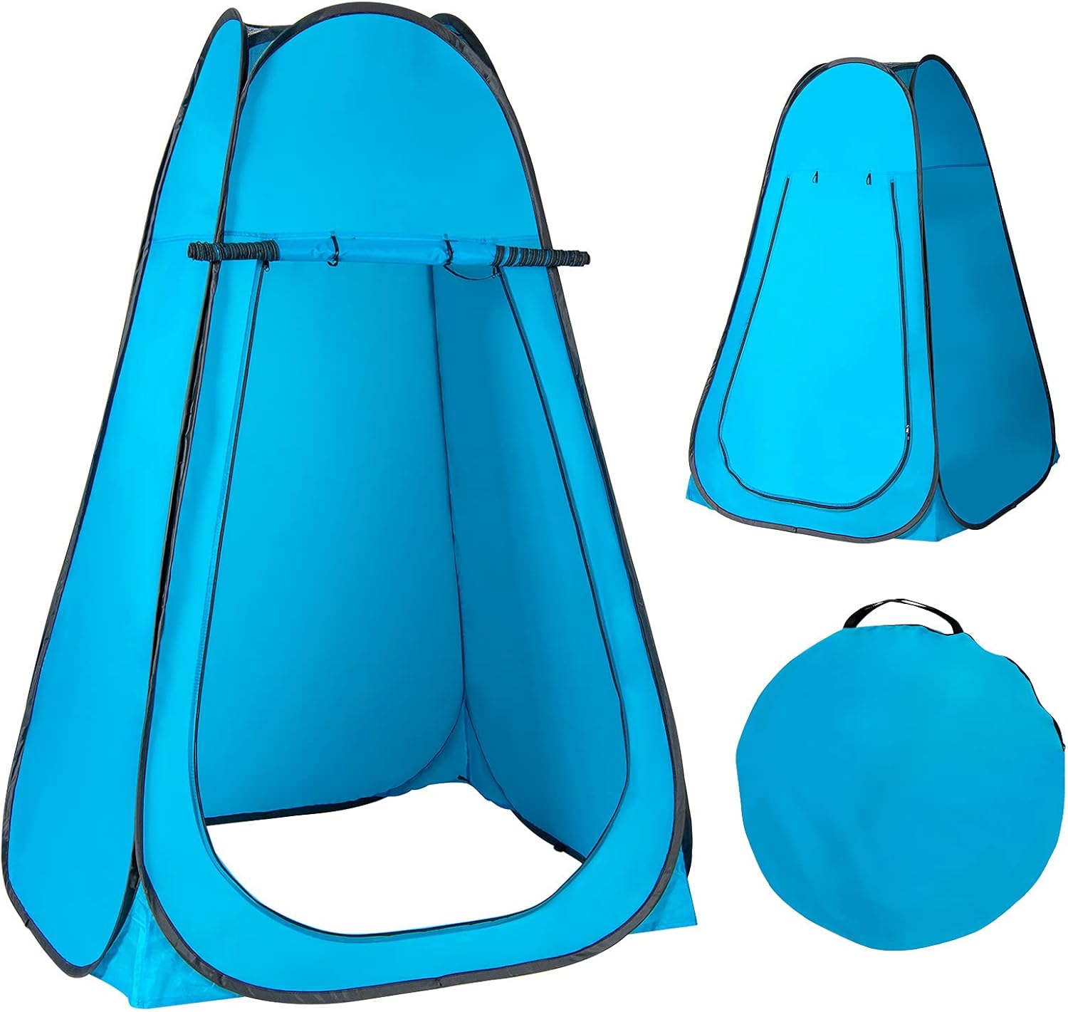 Giantex Pop-up Privacy Tent, Outdoor Shower Tent Changing Room w/Carry Bag, Portable Camp Toilet, Rain Shelter for Camping & Beach, Extra Large