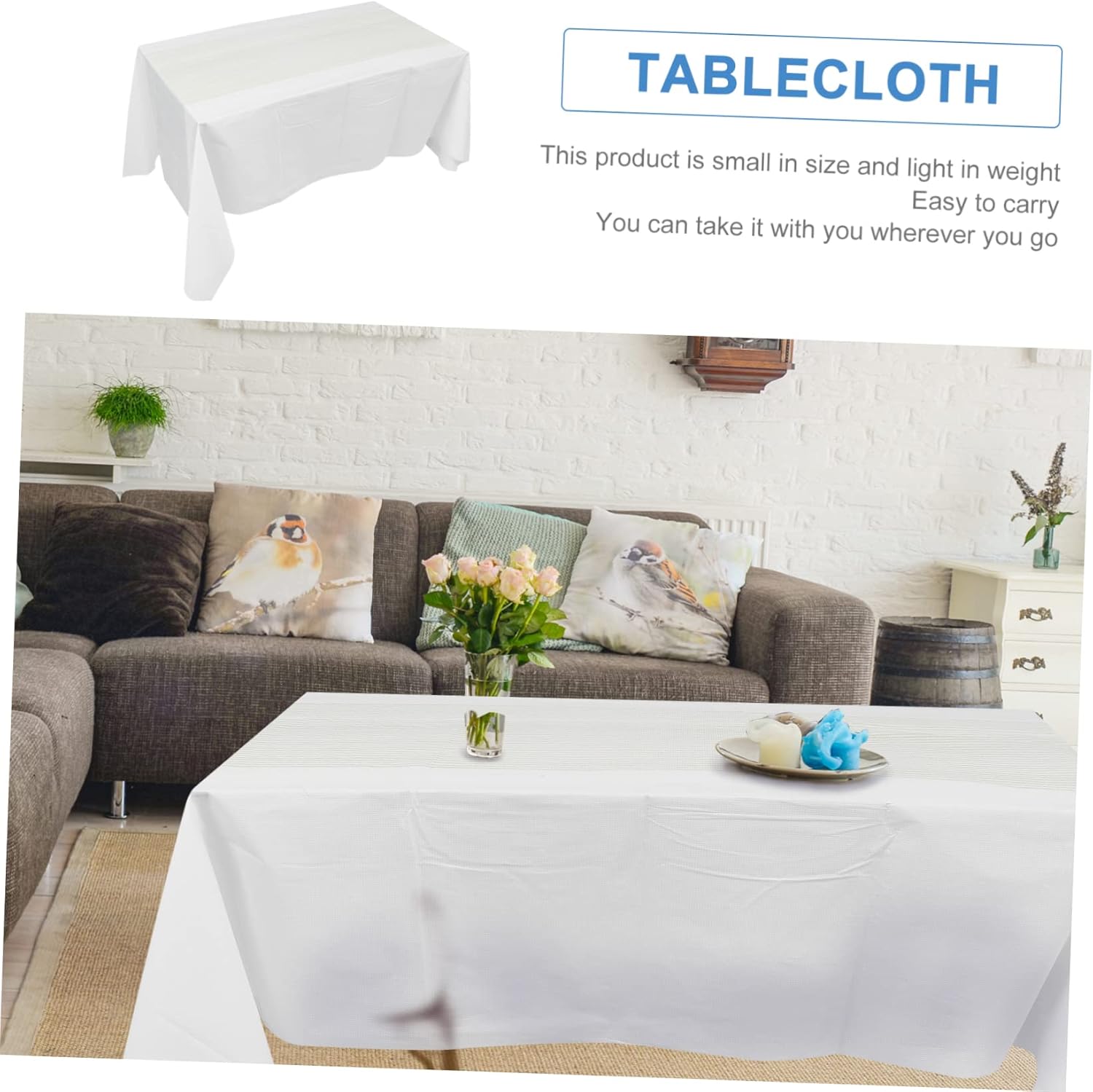 MAGICLULU 10PCS Disposable Tablecloths Oil Covers for Picnics Parties and Events Lightweight Easy to Carry Striped Design