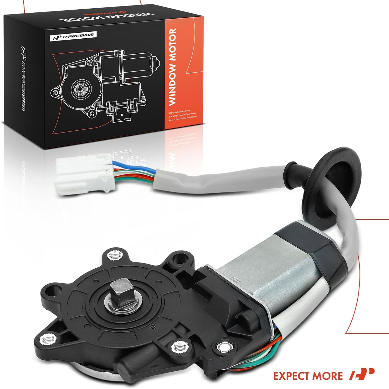 A-Premium Front Right Power Window Lift Motor Compatible with Nissan Altima 2002-2006 Sedan, fits for 6-Pin Only, with Anti-Clip Function, Passenger Side, Replace# 807308J010, 807308J015