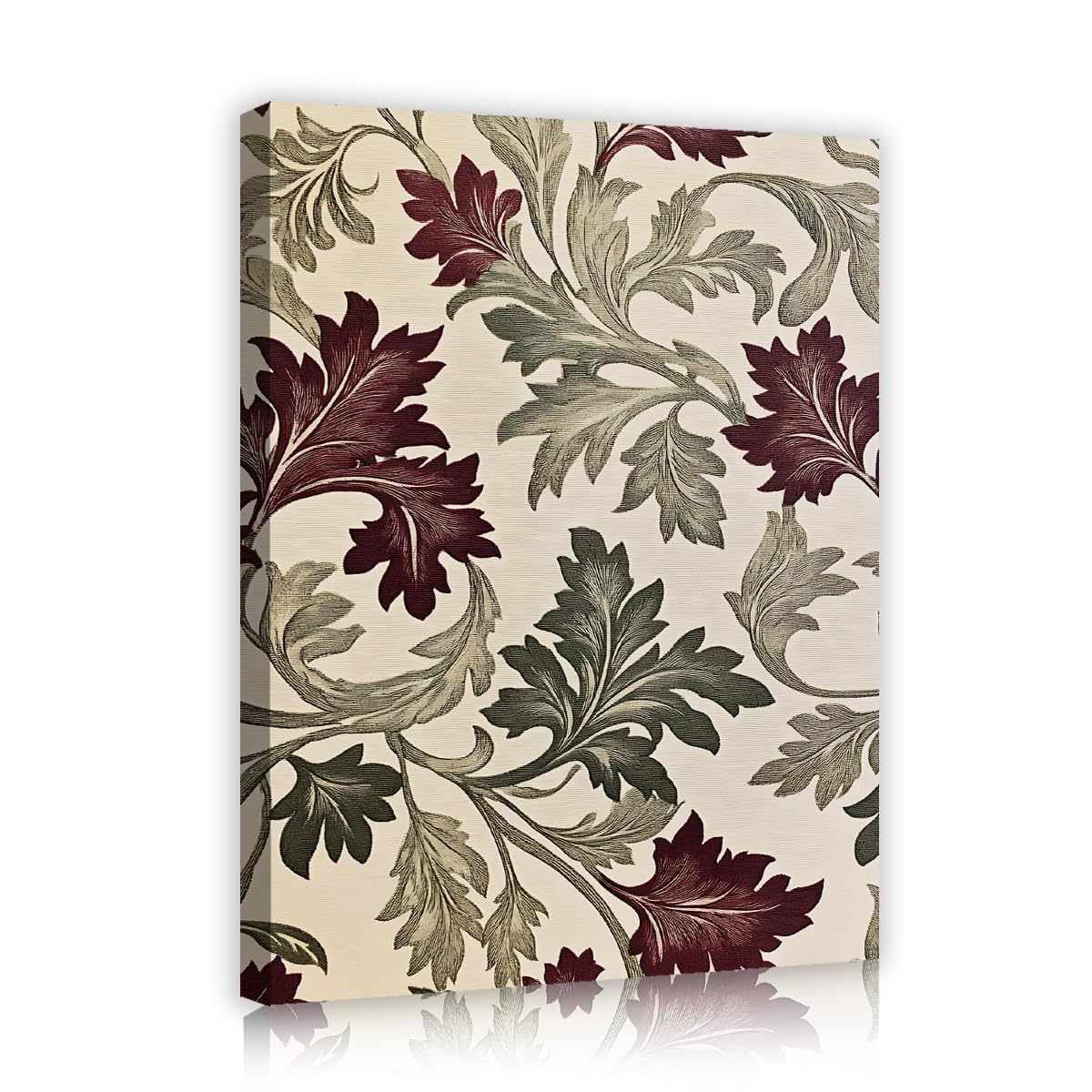 SHENGPOSTER Vintage Floral Leaf Canvas Prints Wall Art for Living Room Antique Acanthus Scenery Wall Prints Modern Classic Aesthetic Wall Decoration Innerframe 90x115cm