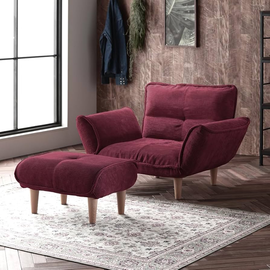 1人掛け ダークブラウンPVC ビンテージ風 ソファ 天然木 1人掛け