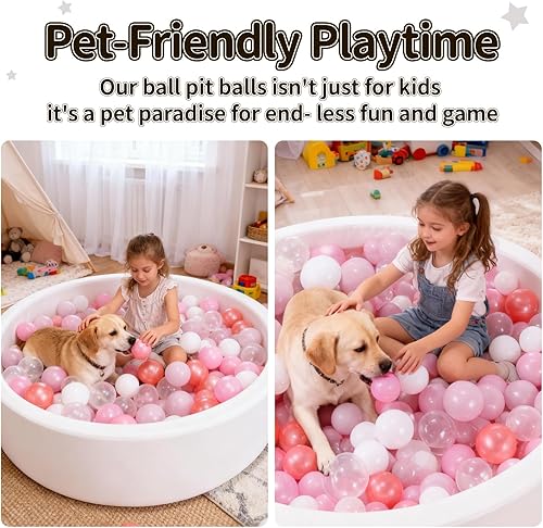 Vista 228 de STARBOLO Ball Pit Balls for Toddlers Phthalate Free BPA Free Non-Toxic Crush Proof Play Balls for Toddlers Kids Pool Playhouse Pack of 100 200 500