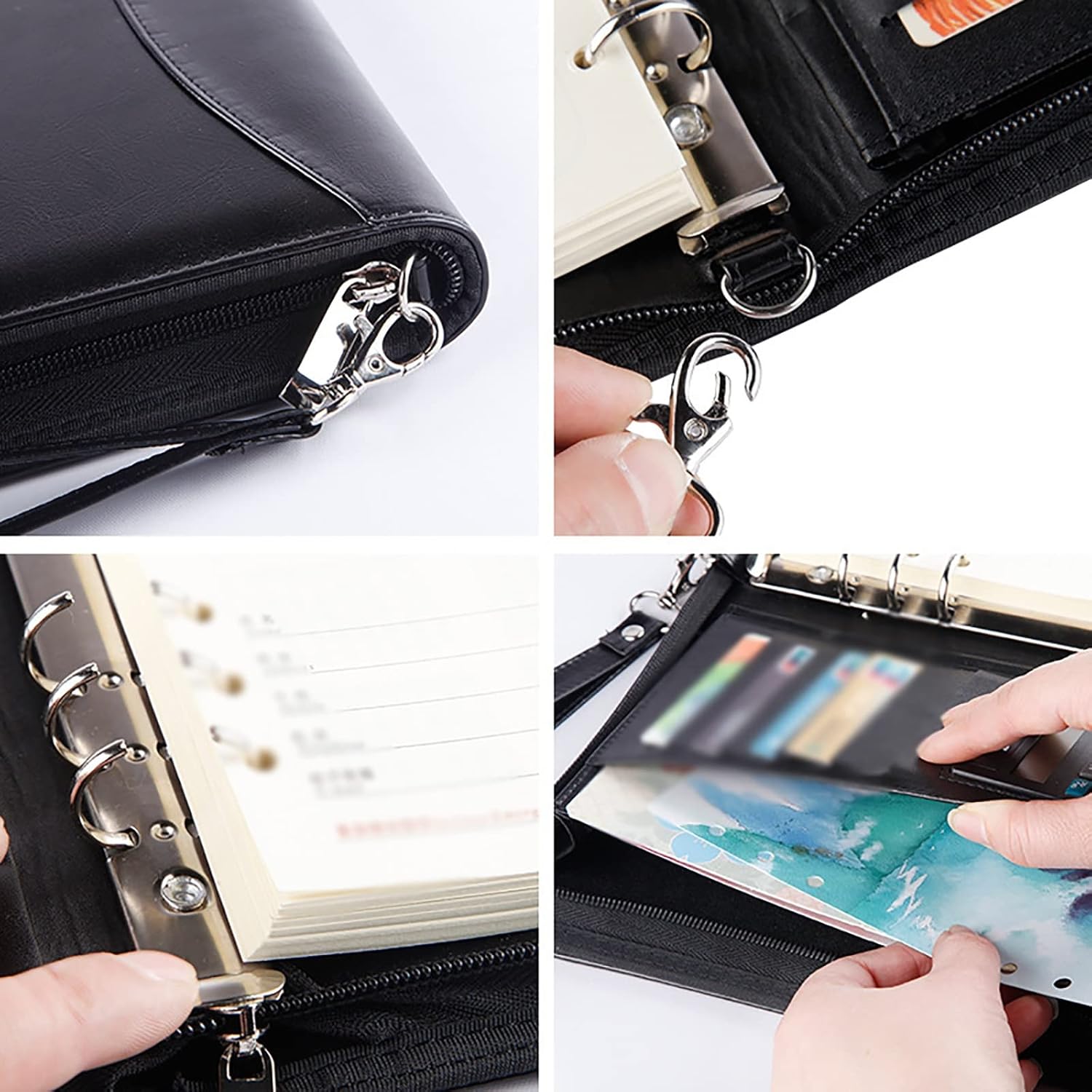 クリップボード A4 多機能バインダー ビジネスマネージャージッパーバッグ情報契約フォルダー 書類ホルダー