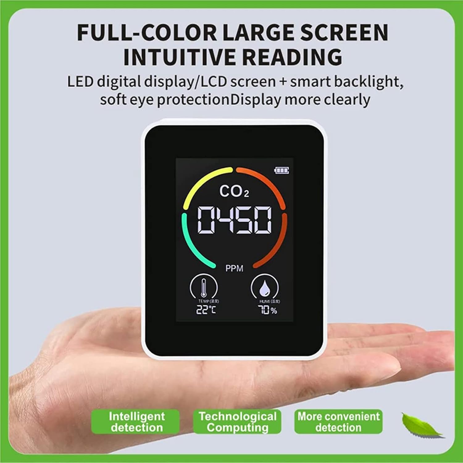 3X Temperature & Humidity Meter, Quality Monitor,CO2 Detector, Digital Pollution Carbon Dioxide Detector A