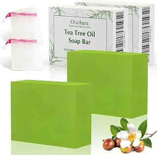 Natural Tea Tree Oil Soap - Handmade & Vegan - Ideal Against Sweat and Odours After…