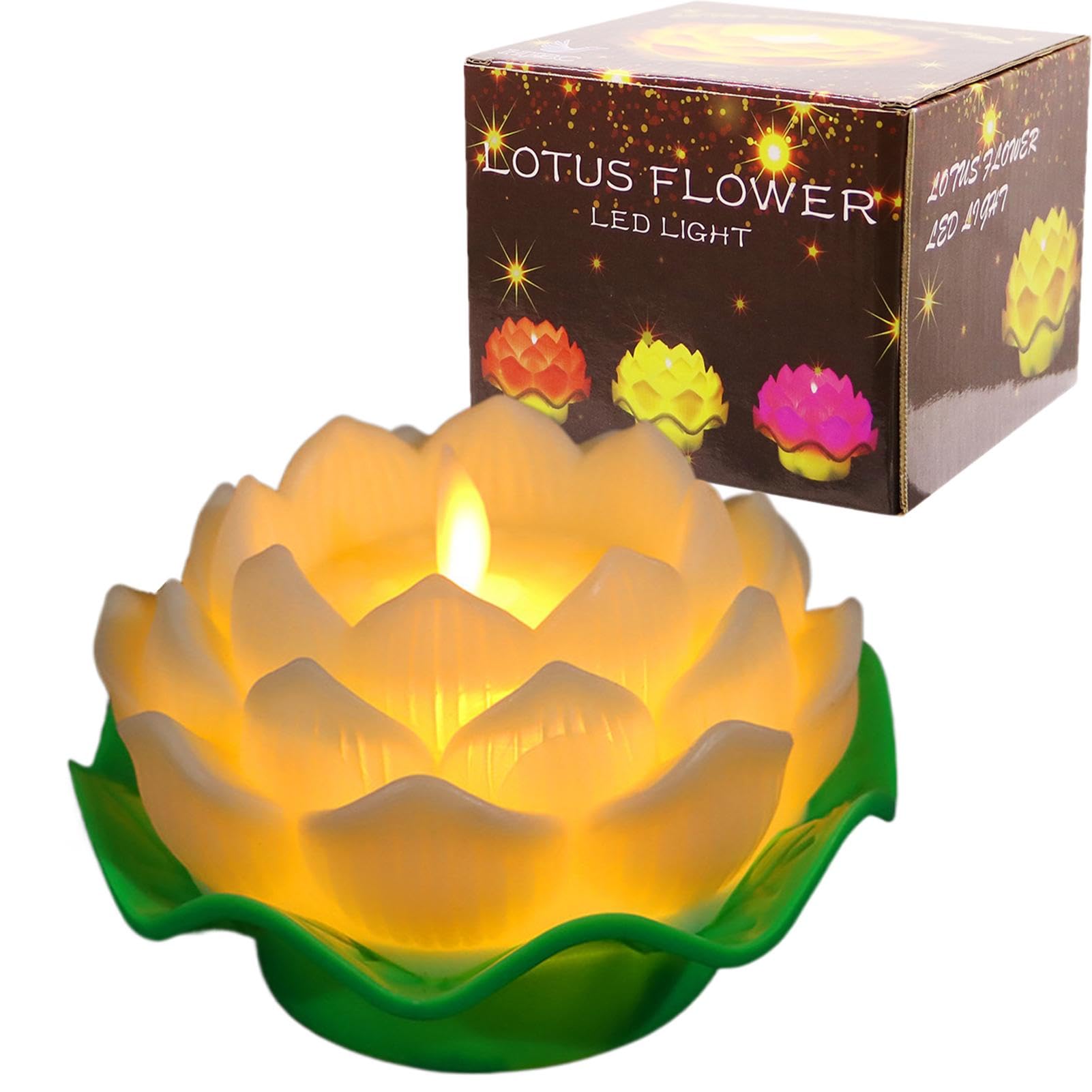 Nénuphar | Bougies Nénuphar – Lampe De Table à Piles En Nénuphar Coloré Sans Fil Pour Chambre à Coucher, Mariage, Fête, Intérieur Et Extérieur