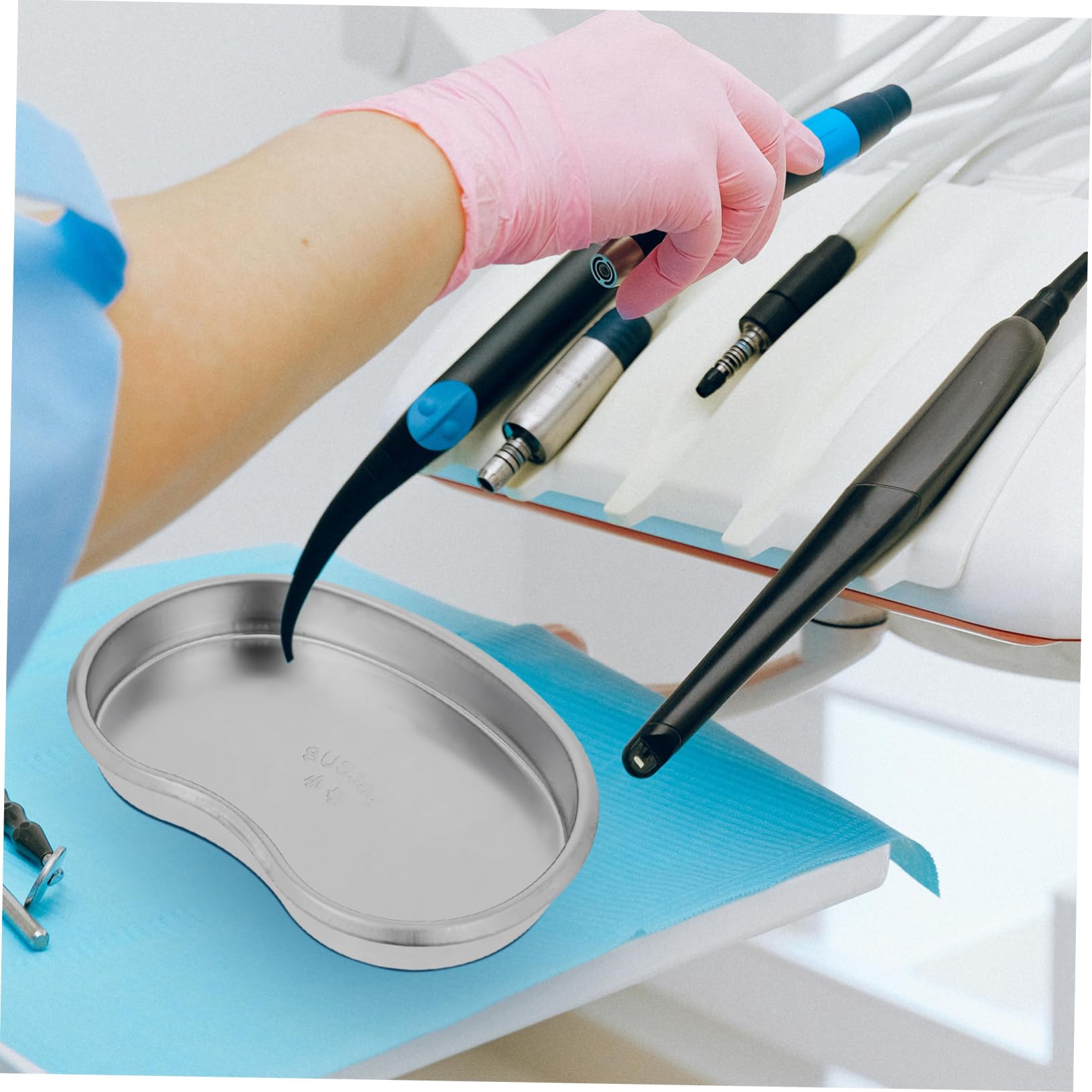 Nierenschale aus 304 Edelstahl Ovale Form Nahtloses Design Leicht zu Reinigen 4 Stück Klein für Arztutensilien und Klinik
