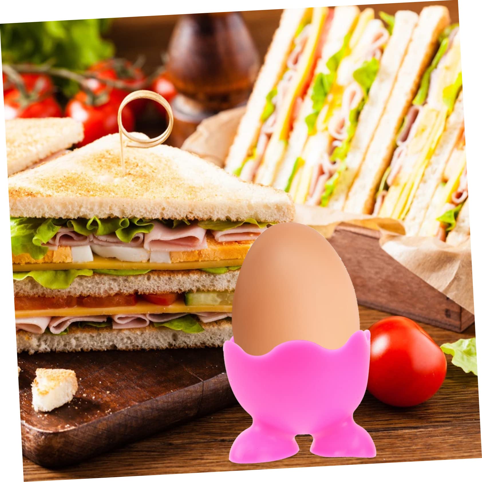 IMIKEYA 3 Pièces Tasses pour Œufs Durs Coquetiers en Silicone Tasses à Œufs Réutilisables Antiadhésives pour Cuisson Vapeur et Repas en Famille