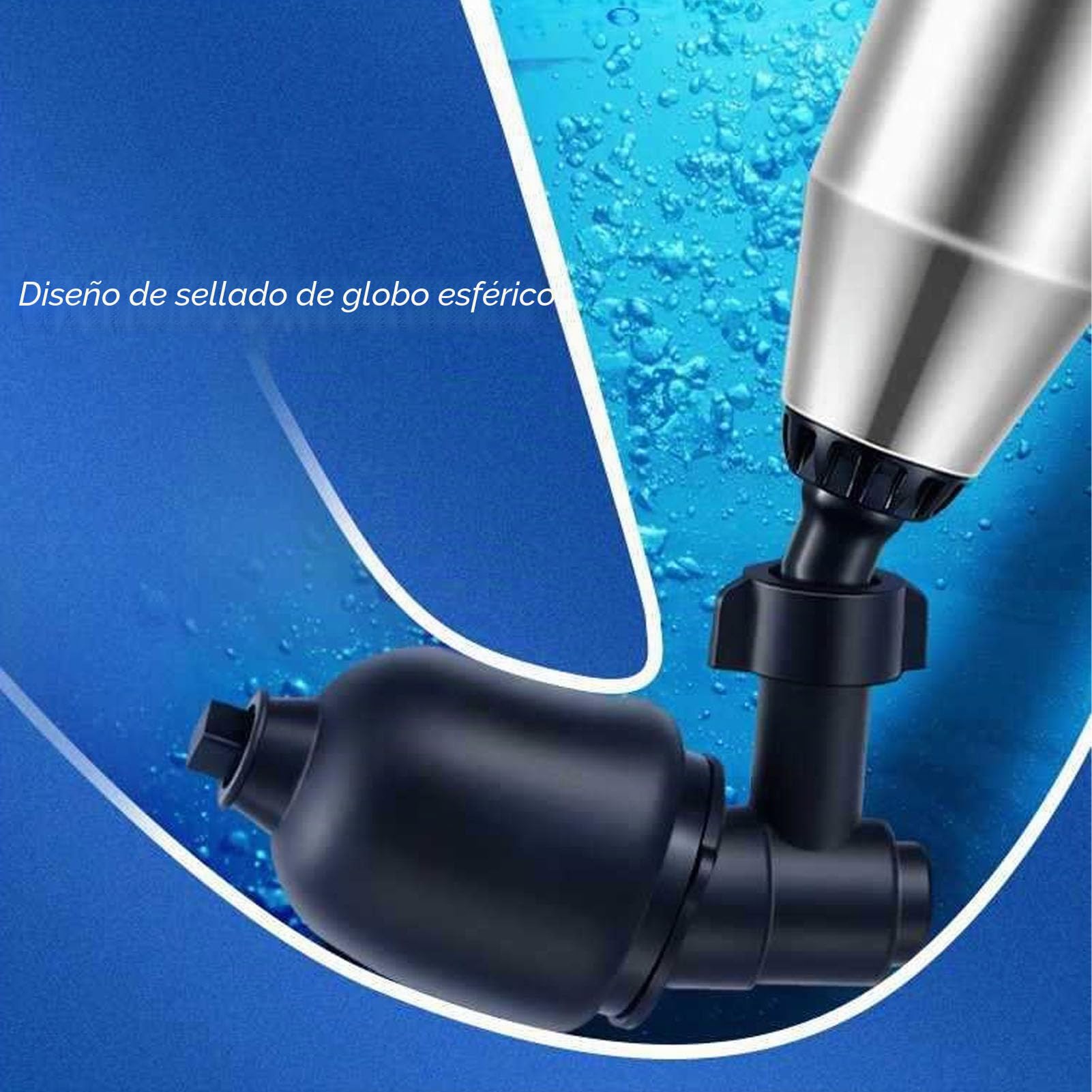 Desatascador de Inodoro Eléctrico, Alta Presión, con Batería de Litio, para Inodoro, Lavabo y Bañera