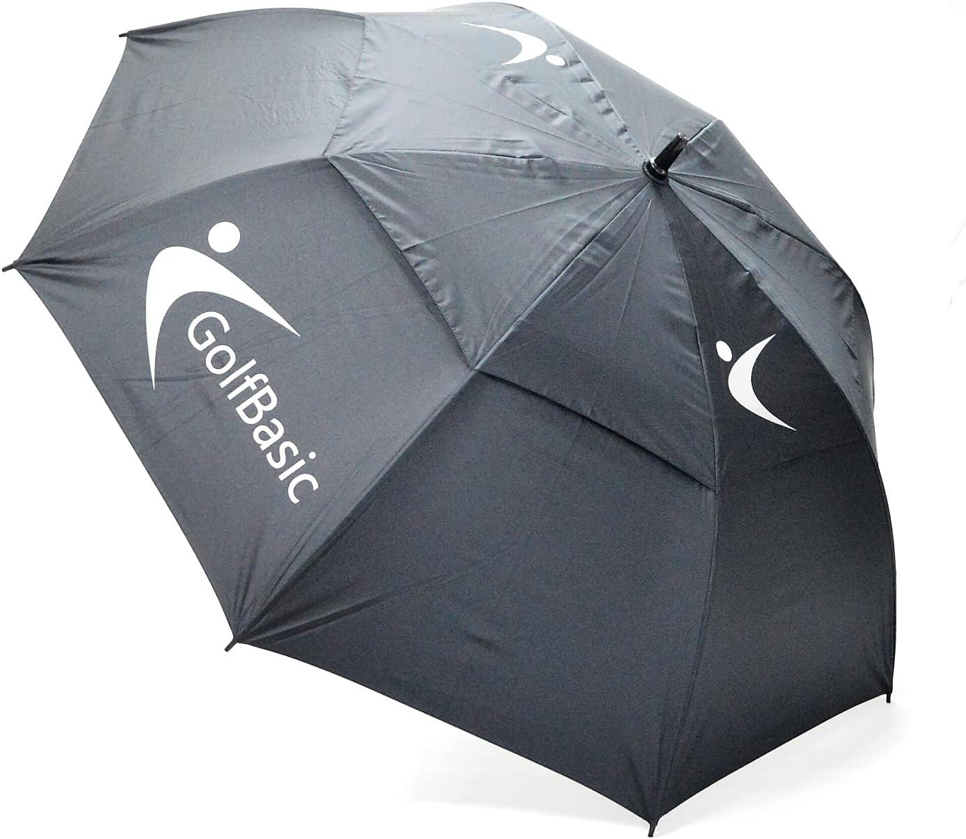 Full EP Coated Automatic Open Double Canopy Golf Umbrella (Black)