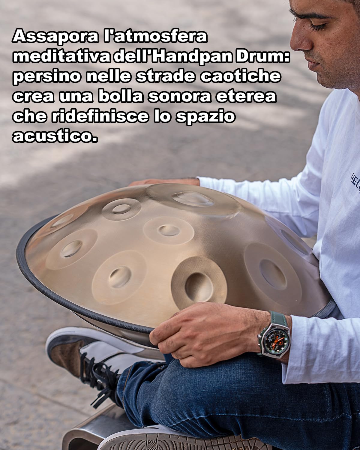 440 Hz Handpan Drum 10 Toni 22 Pollici Handpan Instrument Re Minore Handpan Music Percussione Armonica con Risonanza Confortevole Ideale per Principianti Sound Healing Meditazione