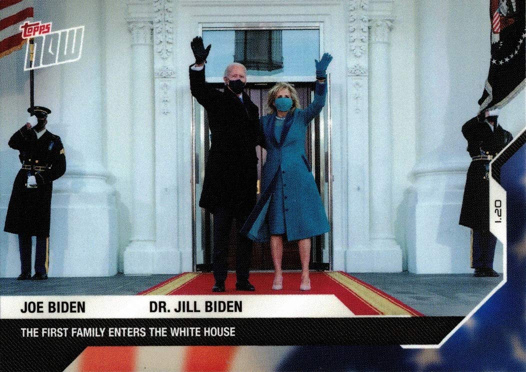 2020 Topps Now USA Election #16 Joe Biden & Dr. Jill Biden Trading Card - The First Family Enters the White House