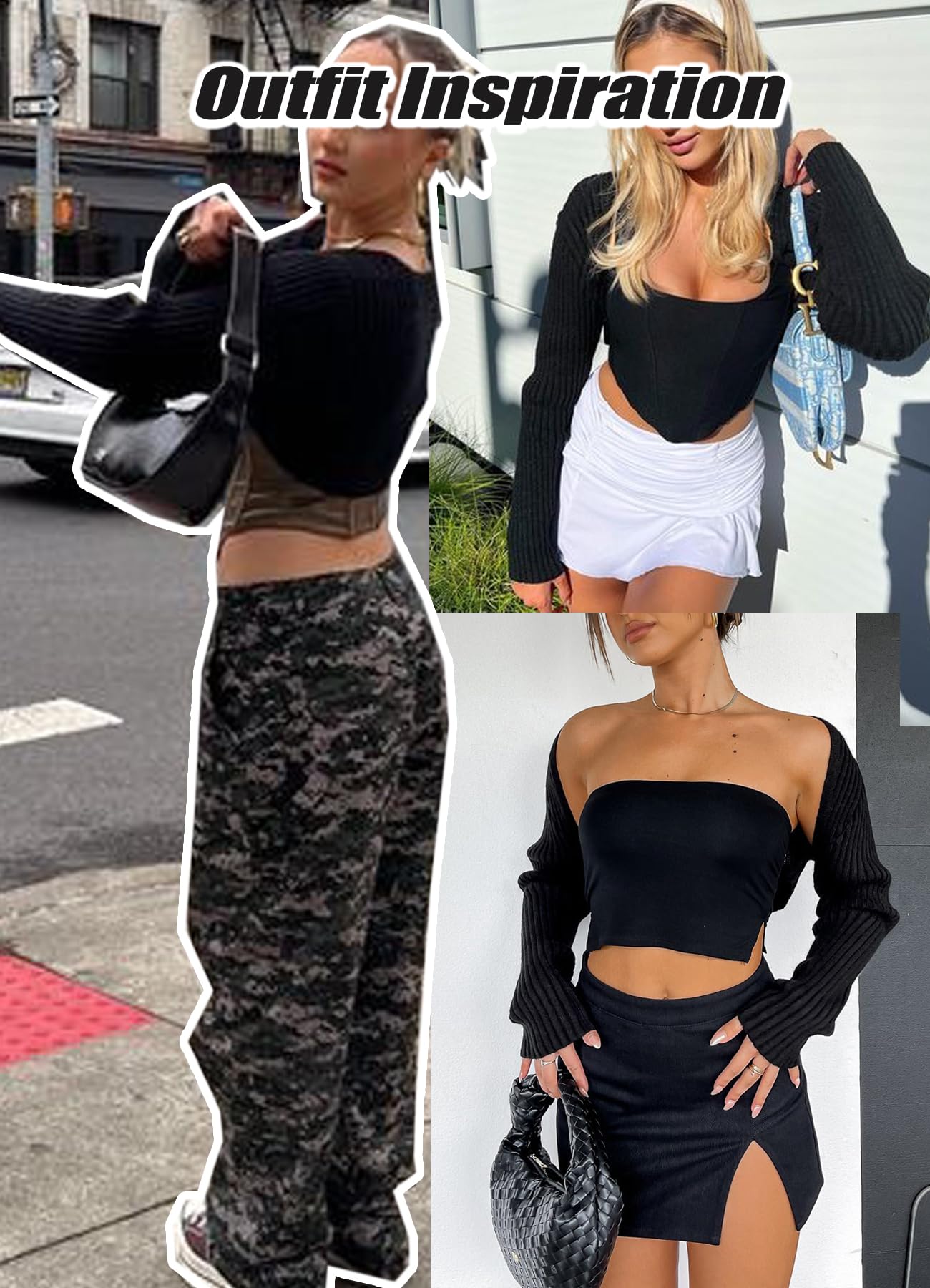 Navneet Bolerko damskie bolerko, krótki sweter oversize, sweter z dzianiny Y2K Crop Top Shrug zima kardigan sweter