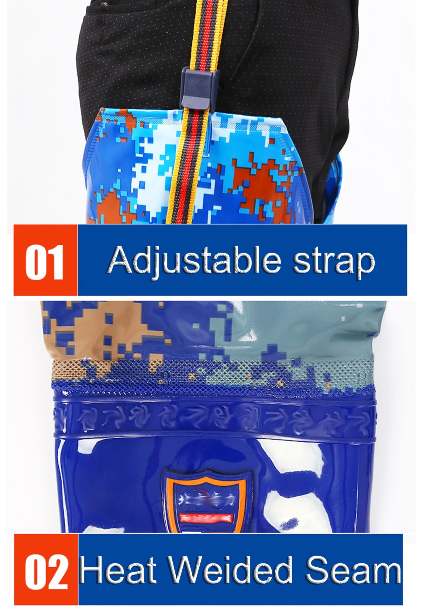 Stivali A Coscia Trampolieri da Pesca Impermeabili in PVC, Suola Oxford Antiscivolo e Leggeri per l'agricoltura, Il Giardinaggio e l'estrazione mineraria(44 EU)