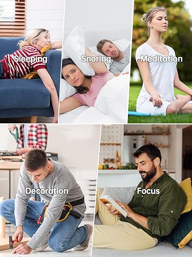 Miniatura 5 de Tapones para los oídos para dormir con cancelación de ruido, 2 pares de tapones para los oídos con reducción de ruido para dormir, protección