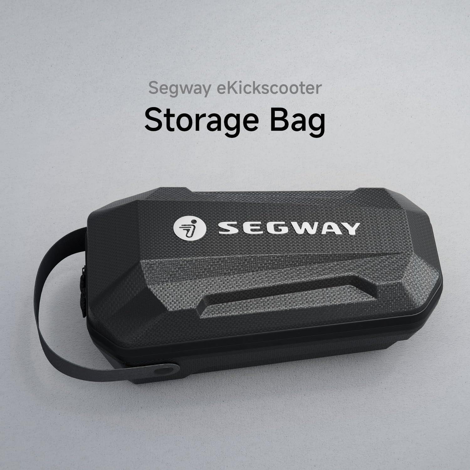 Segway eKickScooter Storage Bag, 3L Hard Shell Handlebar Bag, Water-Resistant Scooter Front Bag with Quick-Release Mount