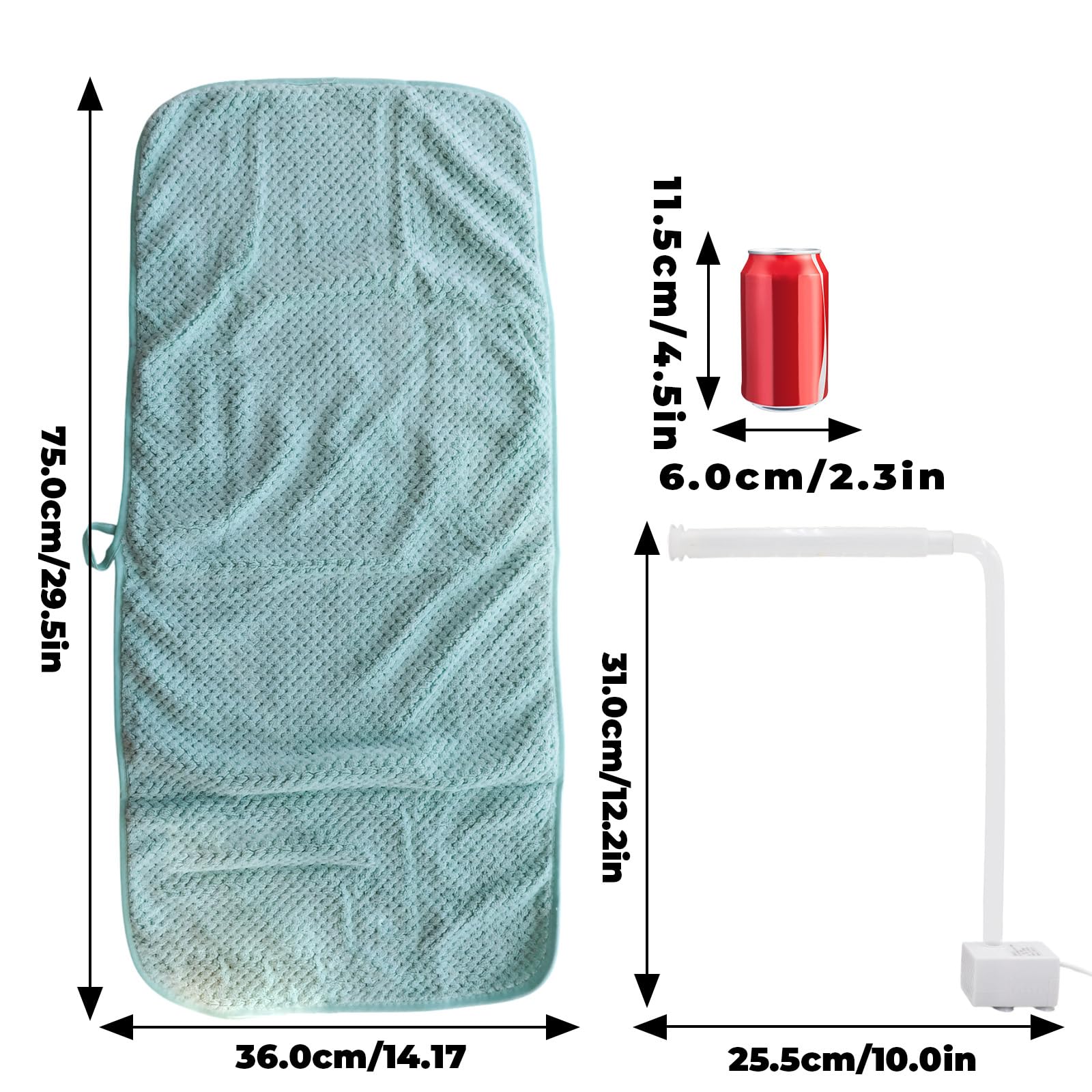 Kit doccia per rettili alimentato tramite USB con fontana a cascata e asciugamano di peluche, essenziale per il bagno per draghi barbuti, rane e piccoli animali domestici