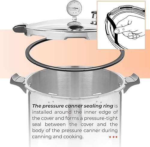 Miniatura 6 de 09924 Anillo de sellado de olla a presión y tapón de sobrepresión para olla a presión Presto 0128206 0128202 0128203 0128204 0128303 0126306 6 y 8